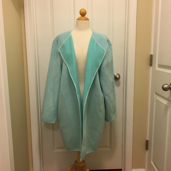 ✨HP✨ NWT The Limited Wool Blend Aruba Blue Coat - Picture 4 of 6